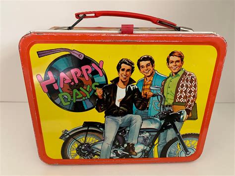 1980s metal happydays lunch box for sale|Happy Days Lunch Box for sale .